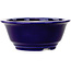 Ronde donkerblauwe bonsaipot van Juko Koyou - 140 x 140 x 55 mm
