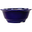 Vaso bonsai rotondo blu scuro di Juko Koyou - 140 x 140 x 55 mm