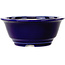 Maceta redonda para bonsái azul oscuro de Juko Koyou - 140 x 140 x 55 mm