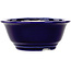 Maceta redonda para bonsái azul oscuro de Juko Koyou - 140 x 140 x 55 mm