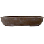 Oval unglazed bonsai pot by Yamaaki - 230 x 180 x 50 mm
