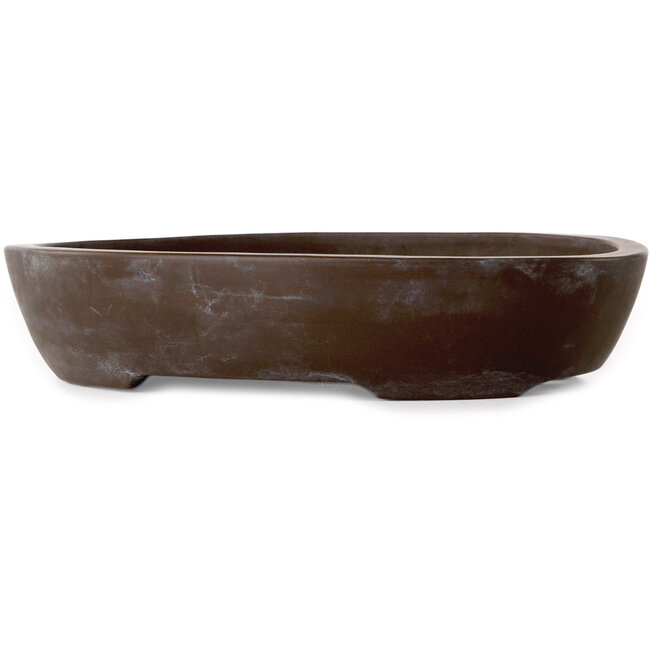 Pot à bonsaï ovale non émaillé de Yamaaki - 230 x 180 x 50 mm