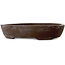 Oval unglazed bonsai pot by Yamaaki - 230 x 180 x 50 mm