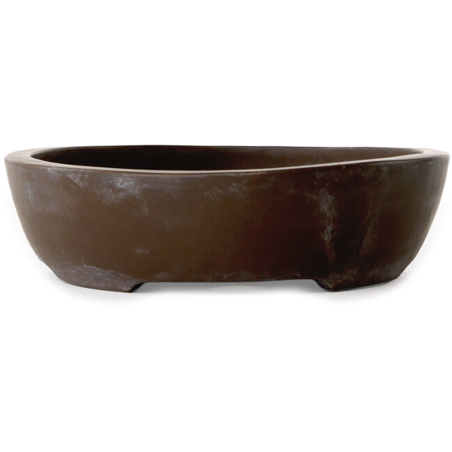 Pot à bonsaï ovale non émaillé de Yamaaki - 230 x 180 x 50 mm