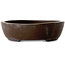 Oval unglazed bonsai pot by Yamaaki - 230 x 180 x 50 mm