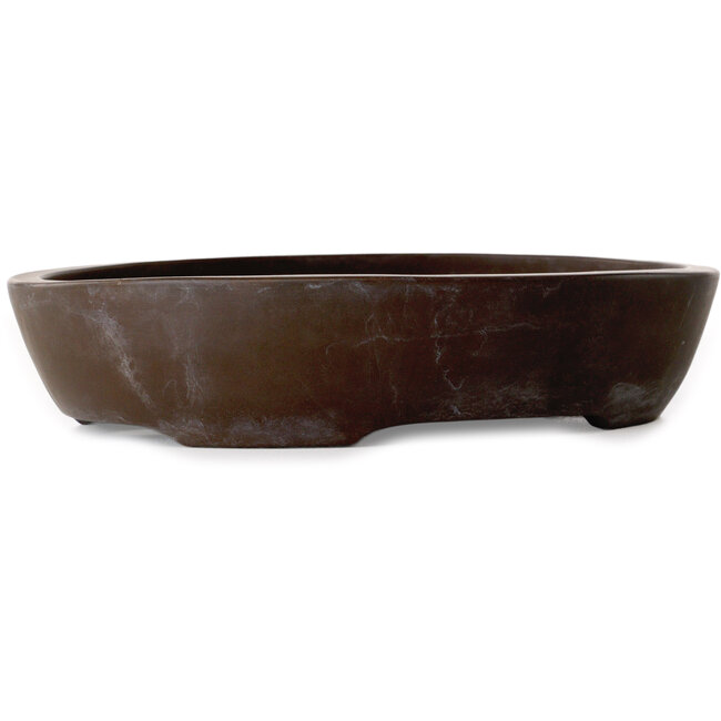 Pot à bonsaï ovale non émaillé de Yamaaki - 230 x 180 x 50 mm