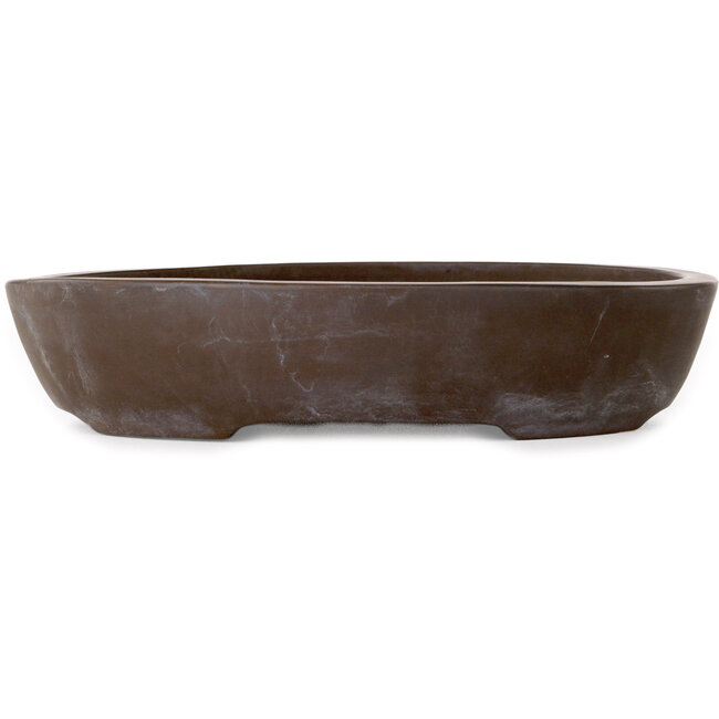 Pot à bonsaï ovale non émaillé de Yamaaki - 230 x 180 x 50 mm