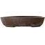 Oval unglazed bonsai pot by Yamaaki - 230 x 180 x 50 mm