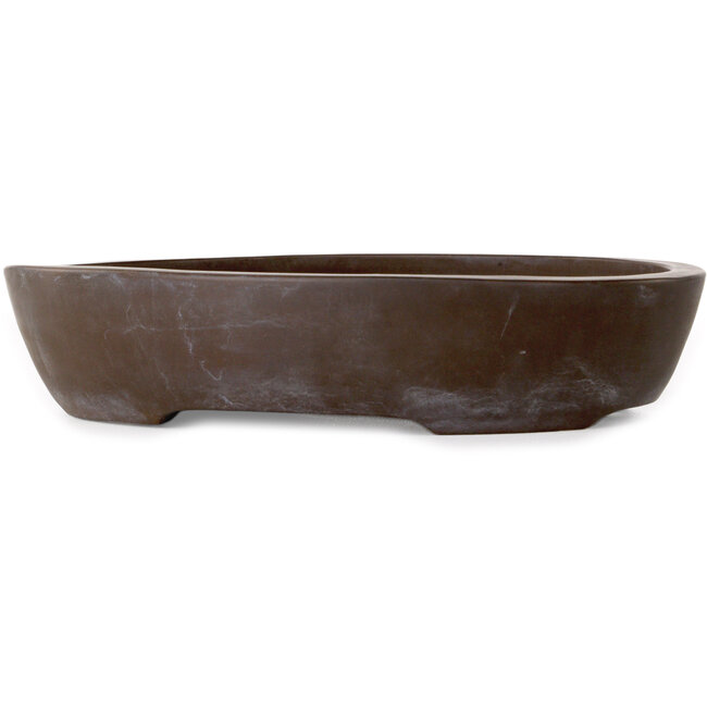 Pot à bonsaï ovale non émaillé de Yamaaki - 230 x 180 x 50 mm