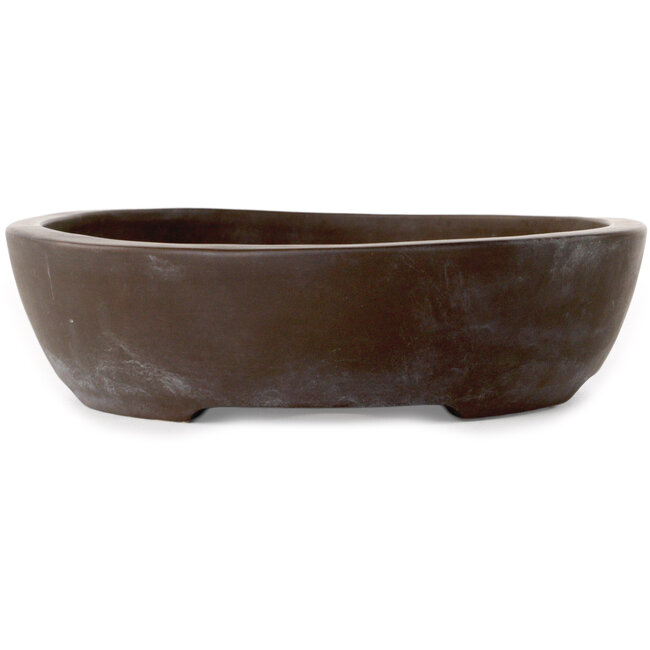 Pot à bonsaï ovale non émaillé de Yamaaki - 230 x 180 x 50 mm