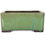 Rectangular green bonsai pot by Yamaaki - 155 x 130 x 70 mm