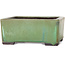 Pot à bonsaï rectangulaire vert de Yamaaki - 155 x 130 x 70 mm