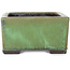 Rectangular green bonsai pot by Yamaaki - 155 x 130 x 70 mm