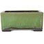 Rectangular green bonsai pot by Yamaaki - 155 x 130 x 70 mm