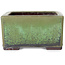 Rectangular green bonsai pot by Yamaaki - 155 x 130 x 70 mm