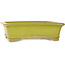 Rechthoekige gele bonsaipot van Uji (Gyouzan) - 295 x 250 x 80 mm