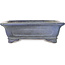 Rechthoekige blauwe bonsaipot van Uji (Gyouzan) - 295 x 245 x 90 mm