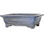 Maceta rectangular azul para bonsái de Uji (Gyouzan) - 295 x 245 x 90 mm