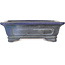 Rechthoekige blauwe bonsaipot van Uji (Gyouzan) - 295 x 245 x 90 mm