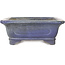 Maceta rectangular azul para bonsái de Uji (Gyouzan) - 295 x 245 x 90 mm