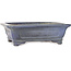 Maceta rectangular azul para bonsái de Uji (Gyouzan) - 295 x 245 x 90 mm