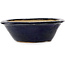 Round blue bonsai pot by Echizen - 170 x 170 x 50 mm