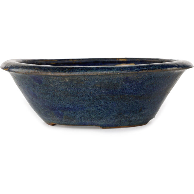 Vaso bonsai rotondo blu di Echizen - 175 x 175 x 55 mm