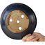 Ronde blauwe bonsaipot van Echizen - 175 x 175 x 55 mm