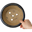 Ronde blauwe bonsaipot van Echizen - 175 x 175 x 55 mm
