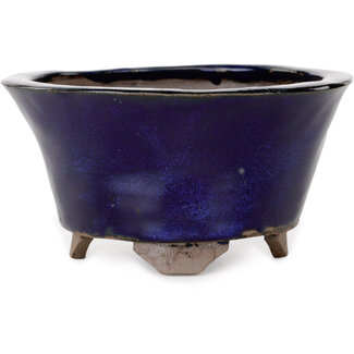  Echizen Hosui 130 mm  blue bonsai pot by Echizen, Japan