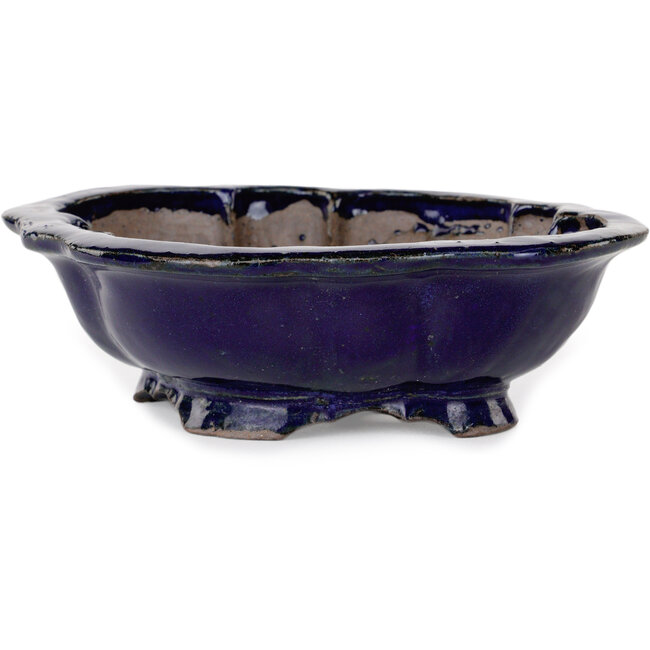 Vaso bonsai Mokko blu di Echizen - 175 x 150 x 50 mm