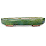 Oval green bonsai pot by Echizen - 170 x 140 x 30 mm