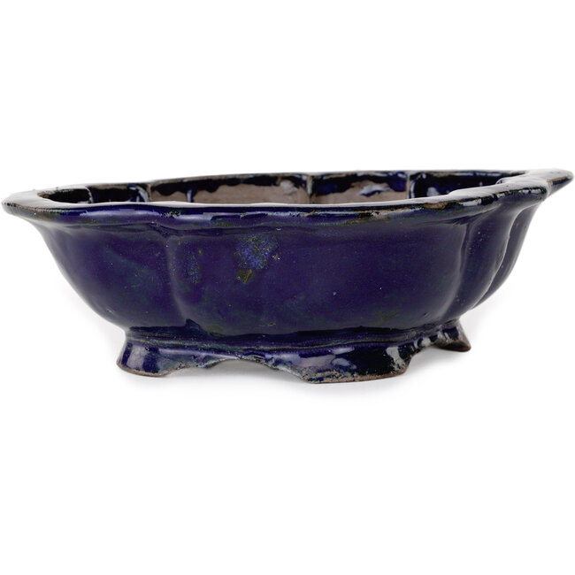 Mokko blauer Bonsaitopf von Echizen – 175 x 150 x 50 mm