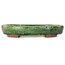 Oval green bonsai pot by Echizen - 170 x 140 x 30 mm