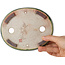 Oval green bonsai pot by Echizen - 170 x 140 x 30 mm
