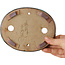 Oval green bonsai pot by Echizen - 165 x 130 x 28 mm