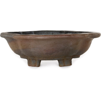  Echizen Hosui 175 mm  unglazed bonsai pot by Echizen, Japan