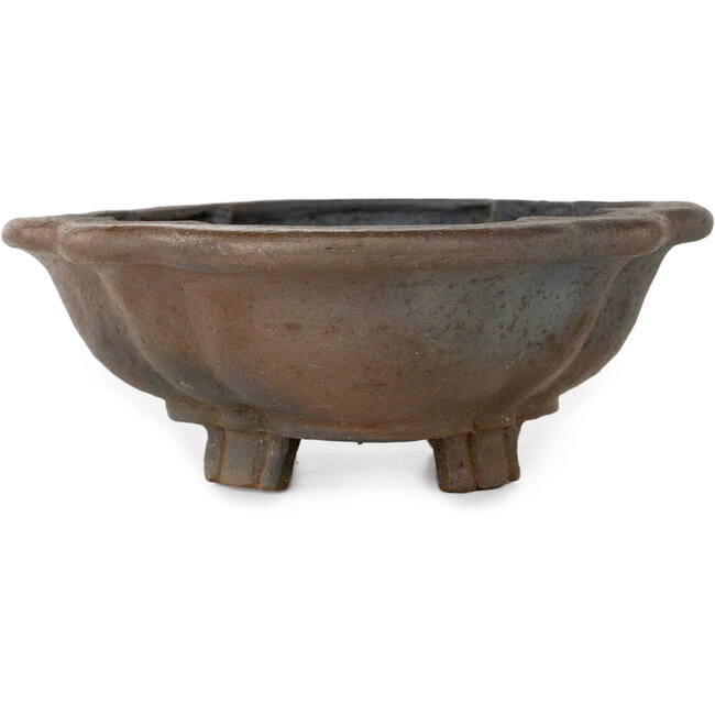 Mokko ongeglazuurde bonsaipot van Echizen - 175 x 150 x 60 mm