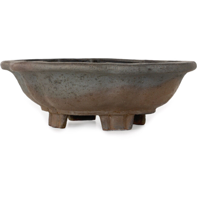 Mokko ongeglazuurde bonsaipot van Echizen - 175 x 150 x 60 mm