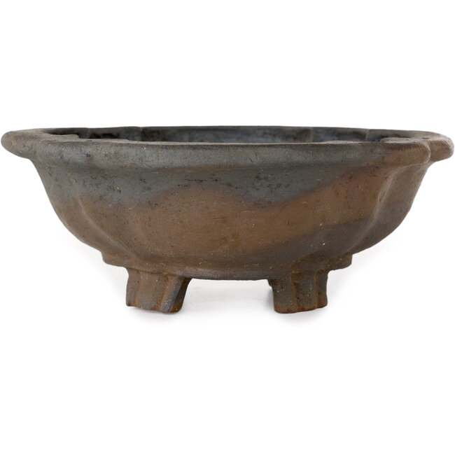 Mokko ongeglazuurde bonsaipot van Echizen - 175 x 150 x 60 mm