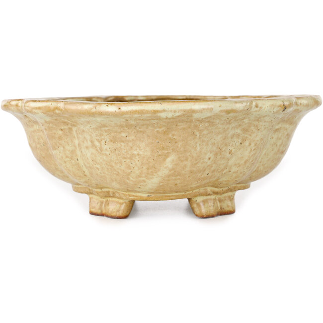 Mokko beige bonsaipot van Echizen - 170 x 150 x 50 mm