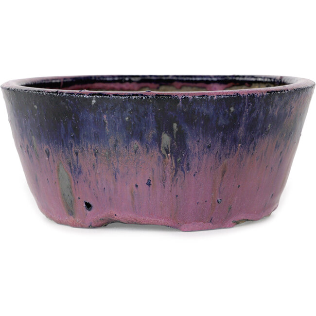 Maceta redonda morada para bonsái de Echizen - 125 x 125 x 55 mm