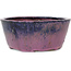 Round purple bonsai pot by Echizen - 125 x 125 x 55 mm