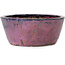 Round purple bonsai pot by Echizen - 125 x 125 x 55 mm