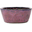 Round purple bonsai pot by Echizen - 125 x 125 x 55 mm