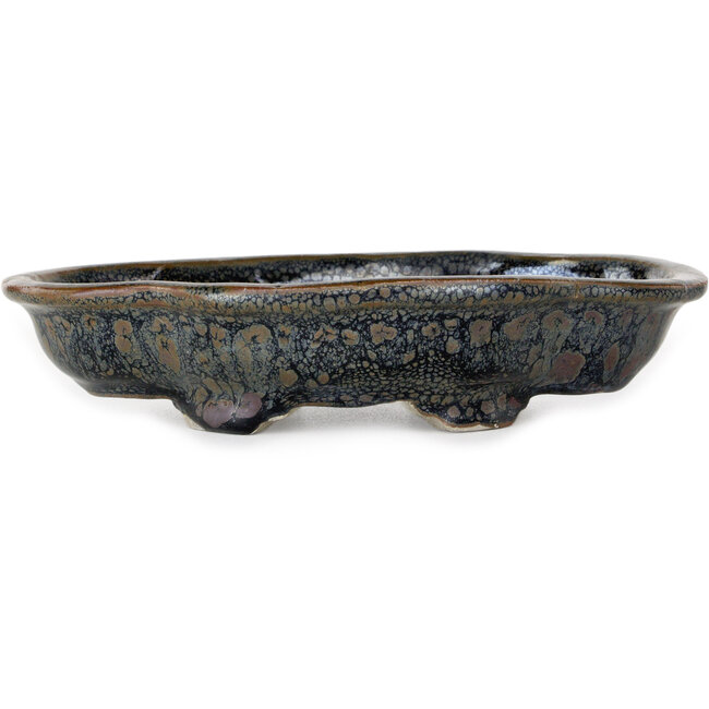 Mokko brown bonsai pot by Takao Kouyo - 190 x 140 x 40 mm