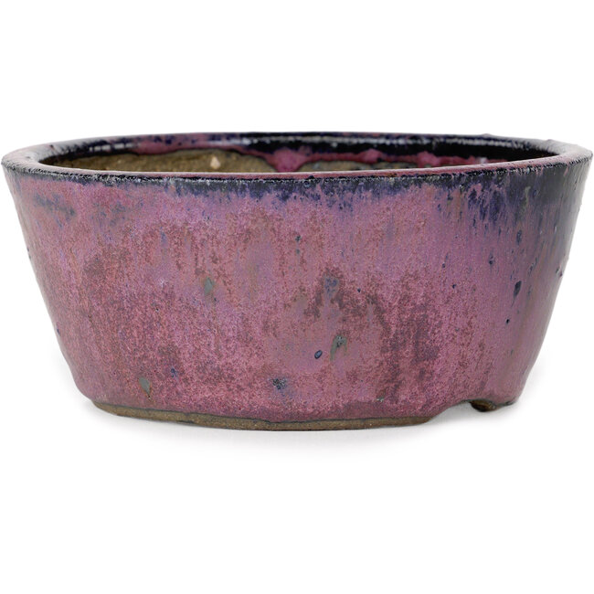 Maceta redonda morada para bonsái de Echizen - 125 x 125 x 55 mm