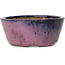 Round purple bonsai pot by Echizen - 125 x 125 x 55 mm