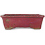 Rectangular purple bonsai pot by Bunzan - 160 x 140 x 50 mm