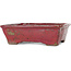 Rectangular purple bonsai pot by Bunzan - 160 x 140 x 50 mm